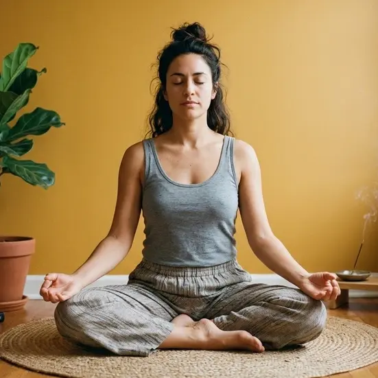 Peaceful moment of self-discovery